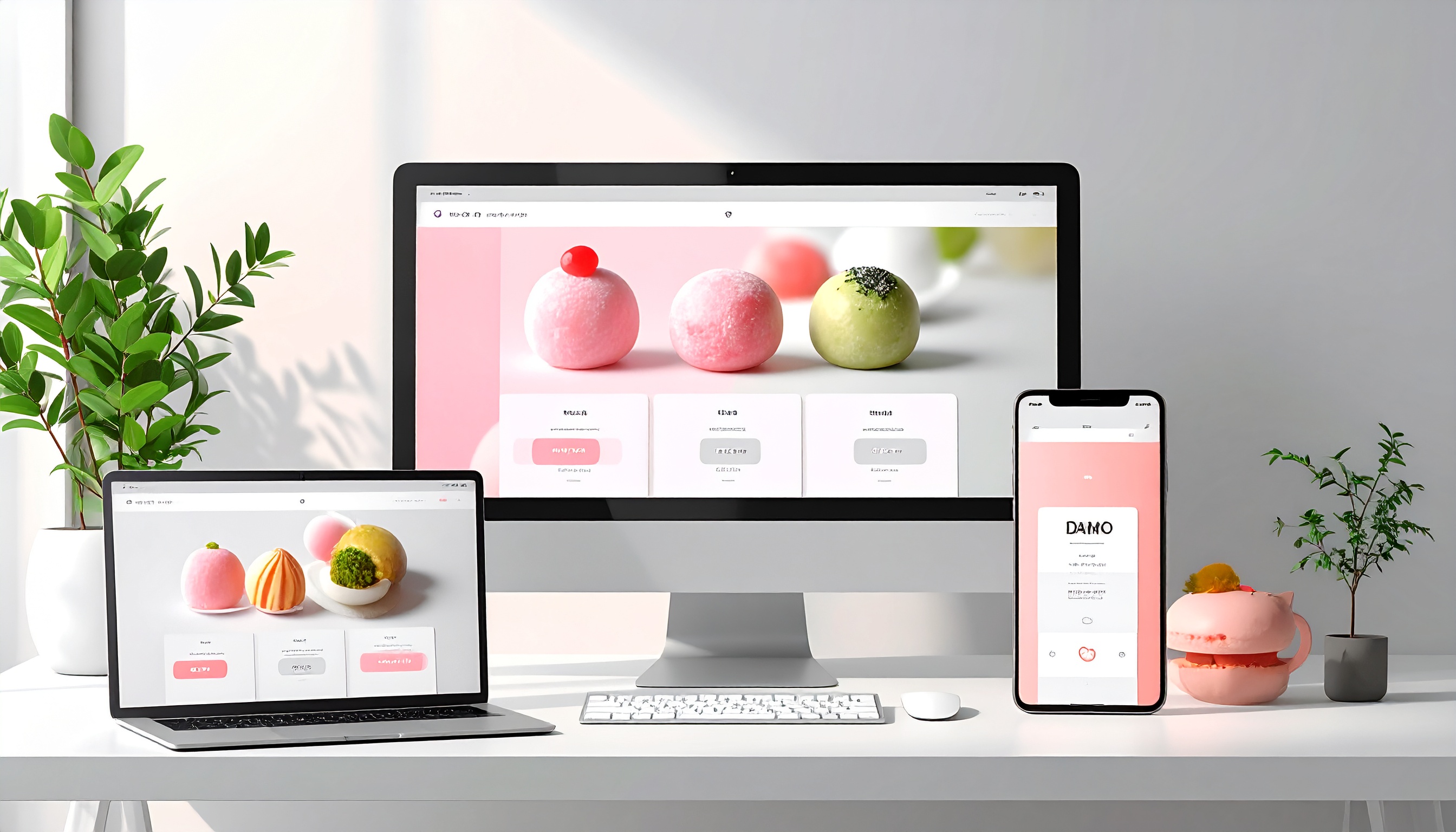 Screenshot des Damo Webseite Designs